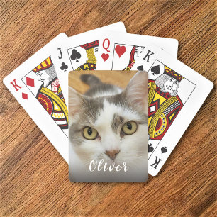 Aangepaste huisdier fotonaam pokerkaarten