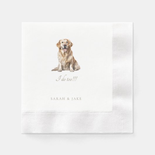 Aangepaste Huisdier Gemunt Trouwservetten Servet (Voorkant)