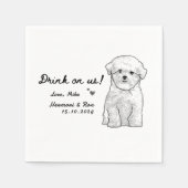 Aangepaste huisdier gepersonaliseerde eenvoudige b servet (Voorkant)