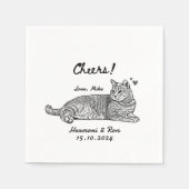 Aangepaste huisdier gepersonaliseerde eenvoudige b servet (Voorkant)