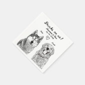 Aangepaste huisdier gepersonaliseerde eenvoudige b servet (Hoek)