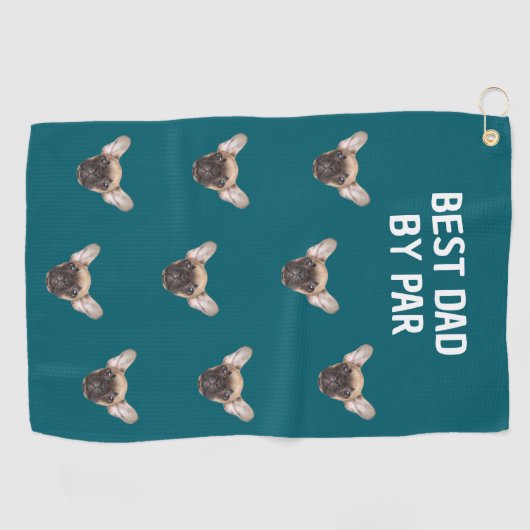 Aangepaste Huisdier Gezicht Hond Papa Kat Papa Gep Golfhanddoek (Horizontaal)