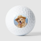 Aangepaste huisdier hond foto eenvoudig gepersonal golfballen (Voorkant)