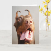Aangepaste huisdier (hond) foto kaart (Gele Bloem)
