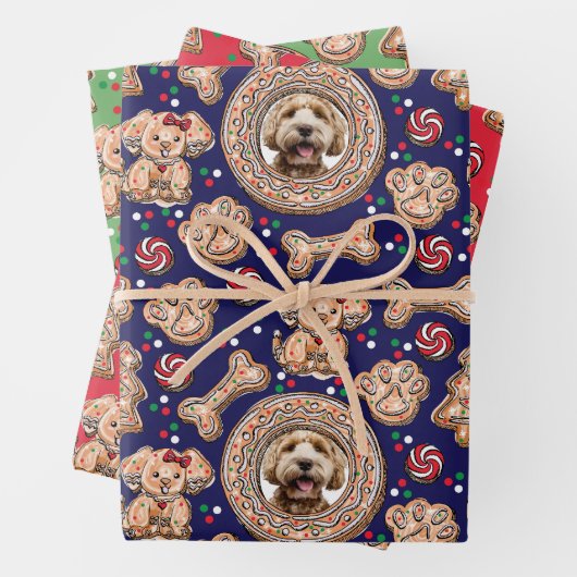 Aangepaste huisdier hond foto's & peperkoek Cookie Inpakpapier Vel (In situ)