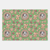 Aangepaste huisdier hond foto's & peperkoek Cookie Inpakpapier Vel (Voorkant 3)