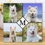 Aangepaste huisdier hond gepersonaliseerde monogra fotoplaat<br><div class="desc">Vier uw beste vriend met een aangepaste Monogram Pet Photo Collage Plaque . Als je zoveel leuke herinneringen en foto's hebt, is één foto niet genoeg. Onze Dog Photo Collage Plaque heeft vier foto's, en een monogram initiaal en naam om te personaliseren. Of je nu een nieuwe pup hebt, of...</div>