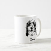 Aangepaste huisdier hond hand tekening koffiemok (Voorkant rechts)