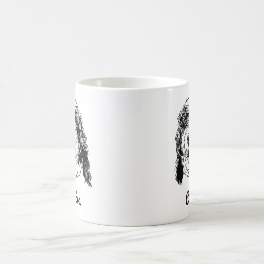 Aangepaste huisdier hond hand tekening koffiemok (Center)