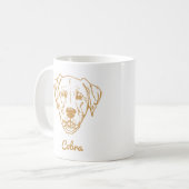 Aangepaste huisdier hond hand tekening koffiemok (Voorkant links)