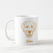 Aangepaste huisdier hond hand tekening koffiemok (Links)