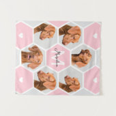 Aangepaste huisdier hond kat 6 foto collage monogr wandkleed (Voorkant (horizontaal))