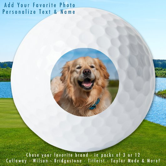 Aangepaste Huisdier Hond Kat Foto Modern Gepersona Golfballen