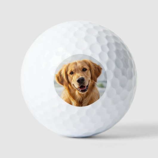 Aangepaste Huisdier Hond Modern Gepersonaliseerd Golfballen (Voorkant)
