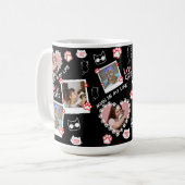 Aangepaste Huisdier Kat Foto Gezicht Collage Mok m (Voorkant links)