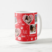 Aangepaste Huisdier Kat Foto Gezicht Collage Mok m (Voorkant rechts)