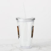 Aangepaste huisdier kat hond foto gepersonaliseerd acryl drinkbeker (Links)