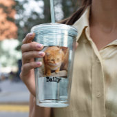 Aangepaste huisdier kat hond foto gepersonaliseerd acryl drinkbeker