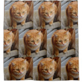 Aangepaste huisdier kat hond foto sjabloon douchegordijn (Voorkant)