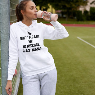 Aangepaste huisdier kat liefhebber leuke zwart-wit hoodie