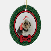 Aangepaste huisdier kerst, gepersonaliseerde hond  keramisch ornament (Rechts)