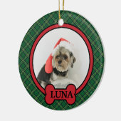 Aangepaste huisdier kerst, gepersonaliseerde hond  keramisch ornament (Links)