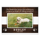 Aangepaste huisdier Memorial aandenken foto Poster (Voorkant)