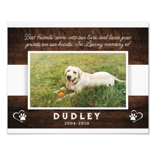 Aangepaste huisdier Memorial aandenken foto Poster (Voorkant)
