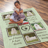 Aangepaste huisdier Memorial gepersonaliseerde fot Fleece Deken