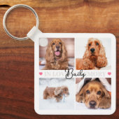 Aangepaste huisdier Memorial Hond Kat Verlies 8 Fo Sleutelhanger (Voorkant)