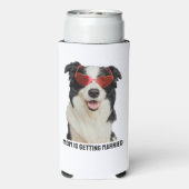 Aangepaste huisdier minnaar hond of kat bruiloft a seltzer blikjeskoeler (Seltzer Achterkant)