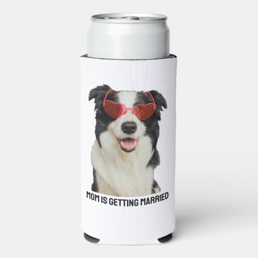 Aangepaste huisdier minnaar hond of kat bruiloft a seltzer blikjeskoeler (Seltzer Achterkant)