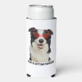 Aangepaste huisdier minnaar hond of kat bruiloft a seltzer blikjeskoeler (Seltzer Voorkant)