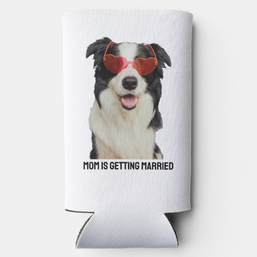 Aangepaste huisdier minnaar hond of kat bruiloft a seltzer blikjeskoeler (Achterkant)