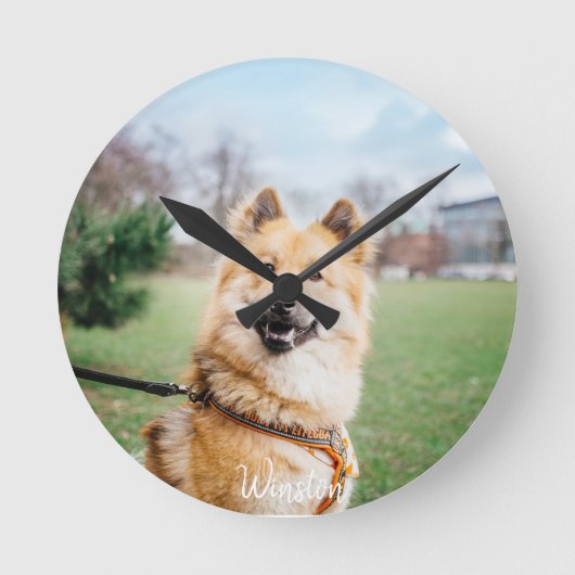 Aangepaste Huisdier Muur Klok – Gepersonaliseerde  (Voorkant)