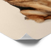 Aangepaste Huisdier Naam & Foto Poster | Moderne k (Hoek)