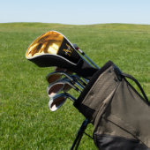 Aangepaste huisdier of familie foto Monogram naam Golfheadcover (Insitu)