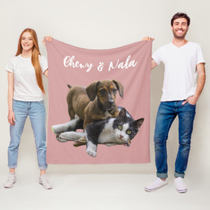 Aangepaste Huisdier Portret Gift - Gepersonaliseer Fleece Deken