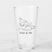 Aangepaste huisdier portret glas cup ijskoffie gla (Voorkant)