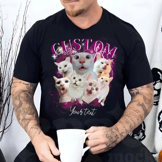 Aangepaste Huisdier, Retro Graphic 90s Pet Bootleg T-shirt