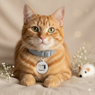 Aangepaste huisdier tag hond kat   Ik ben de telef Huisdierpenning