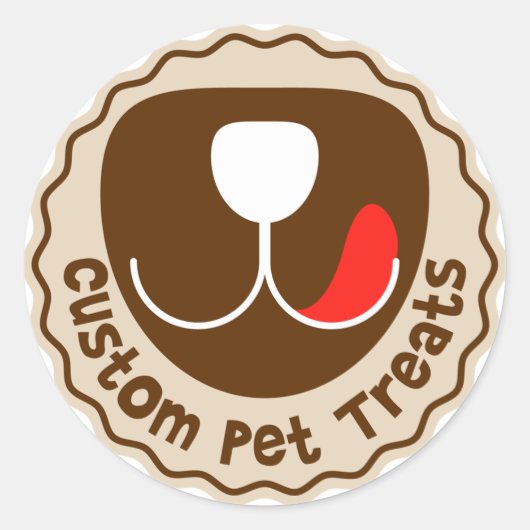 Aangepaste huisdier Treats Ronde Sticker (Voorkant)