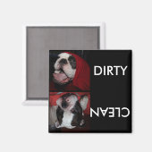 Aangepaste huisdier Vaatwasser schoon of vuile mag Magneet (Voorkant / Achterkant)