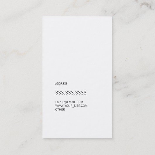 Aangepaste huisdier witte rand visitekaartje (Achterkant)