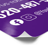 Aangepaste Huisdier Zitting Glossy Poster (Hoek)