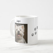 Aangepaste huisdierbeker met jouw foto & naam koffiemok (Voorkant links)