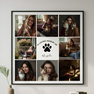 Aangepaste huisdiercollage Ter nagedachtenis aan k Poster