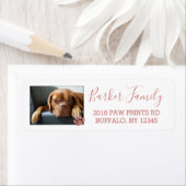 Aangepaste Huisdieren Foto Familie Roos Gouden Poo Etiket (Insitu)