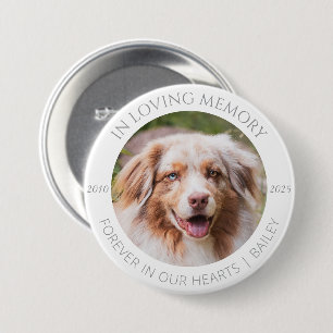 Aangepaste huisdierenfoto en naam-badge ter nageda ronde button 7,6 cm