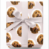 Aangepaste huisdierenfoto | Gepersonaliseerd roze Cadeaupapier
